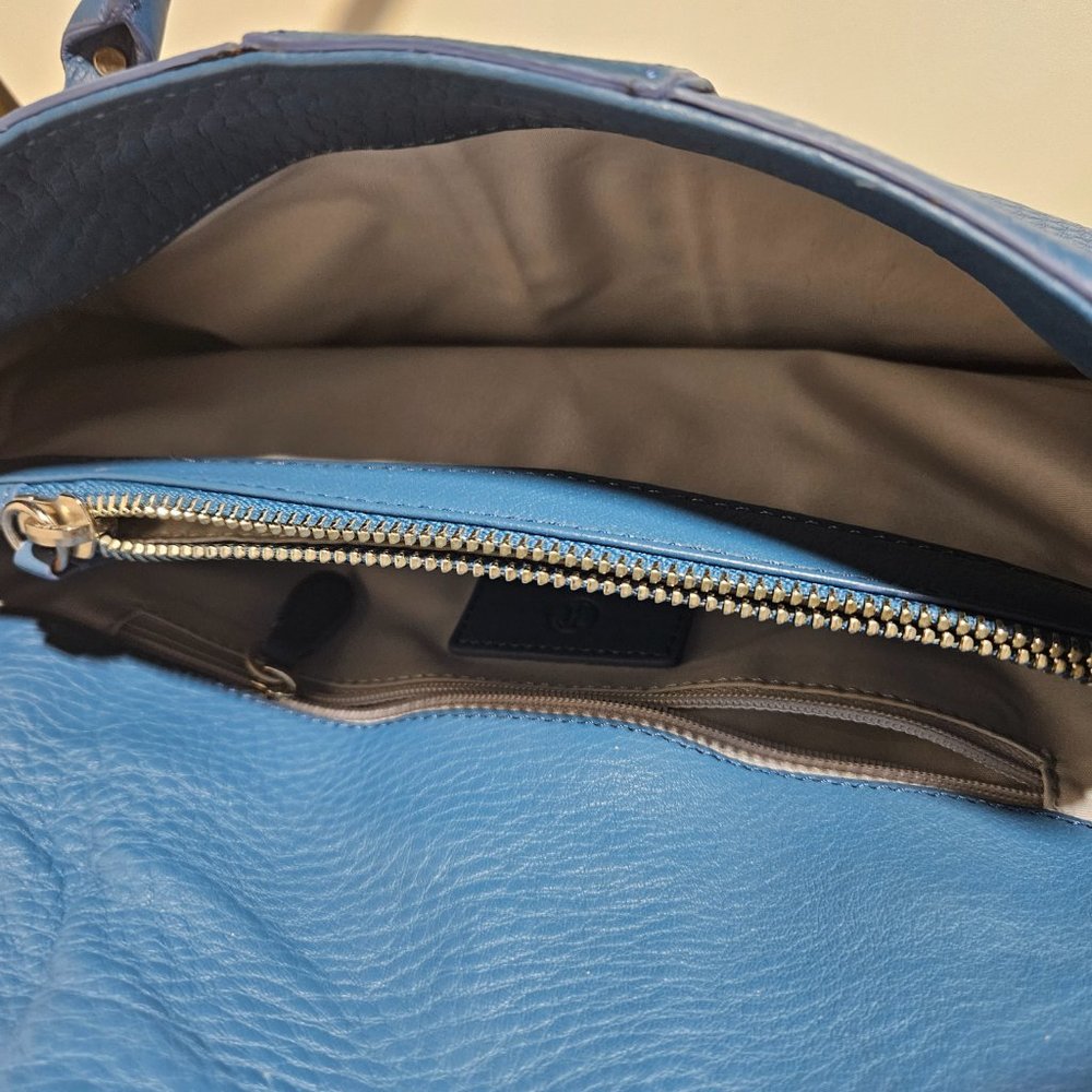 Cool Haan - pebbled leather shoulder bag turquoise/blue - Picture 5 of 6